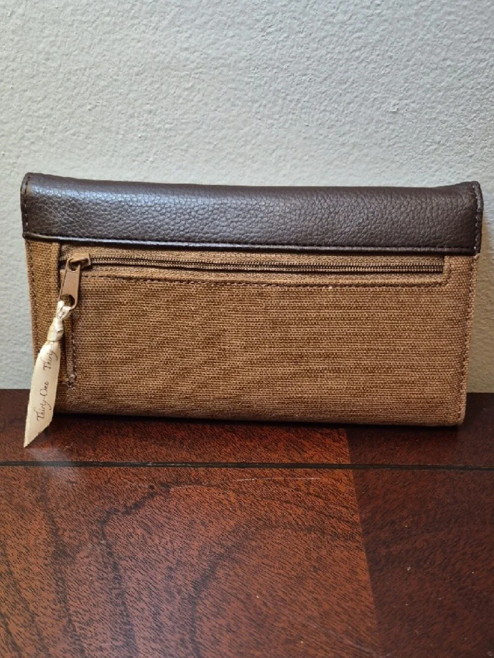 Thirty-one Brown Canvas and Dark Brown Faux Leather ‎ Women